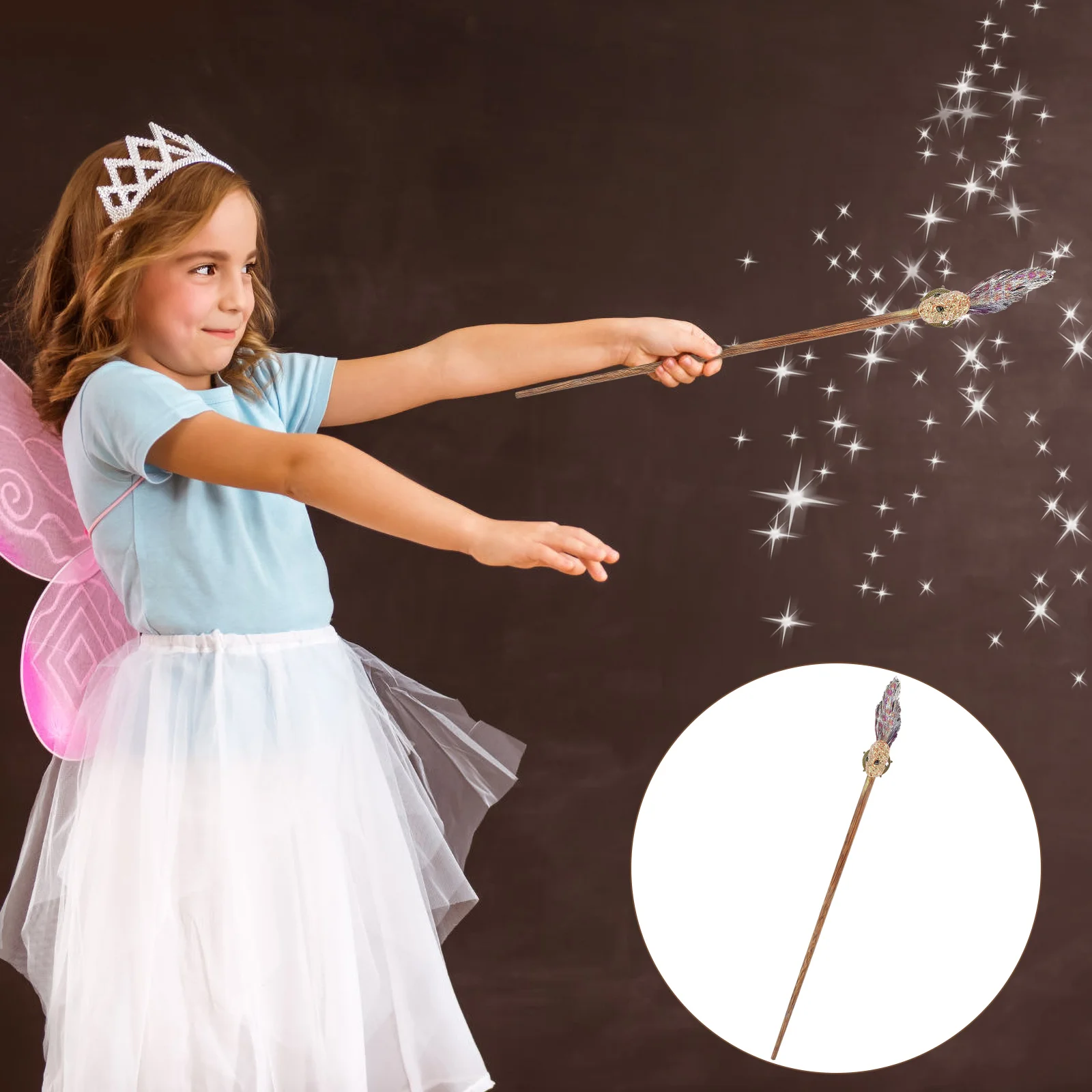 

Witch Wand Costume Accessories Stone Wand Party Stage Performance Prop Decor Accessories Cosplay Gift