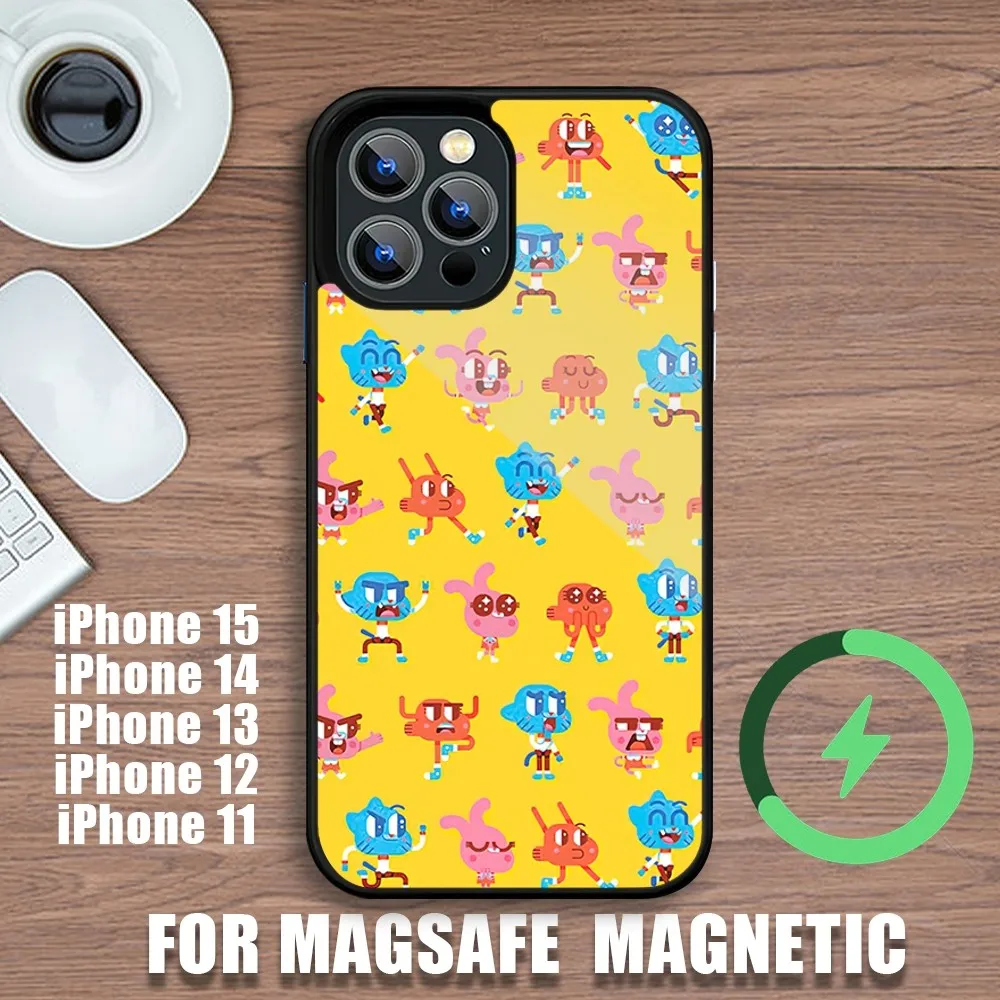 Мультяшный удивительный мир G-Gumball чехол для телефона iPhone 11 12 13 14 15 Plus Pro Max