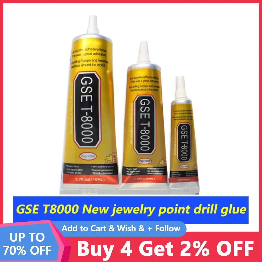 

10Pcs T8000 15/50/110ml T-8000 Strong Epoxy Resin Adhesive Glue Superglue Sealant Handset Touch Screen Frame Repair DIY Glue