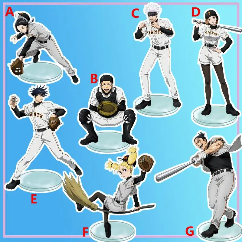 

Anime Stand Jujutsu Kaisen Gojo Satoru Momo Nishimiya Acrylic Figure Display desktop decoration 15cm