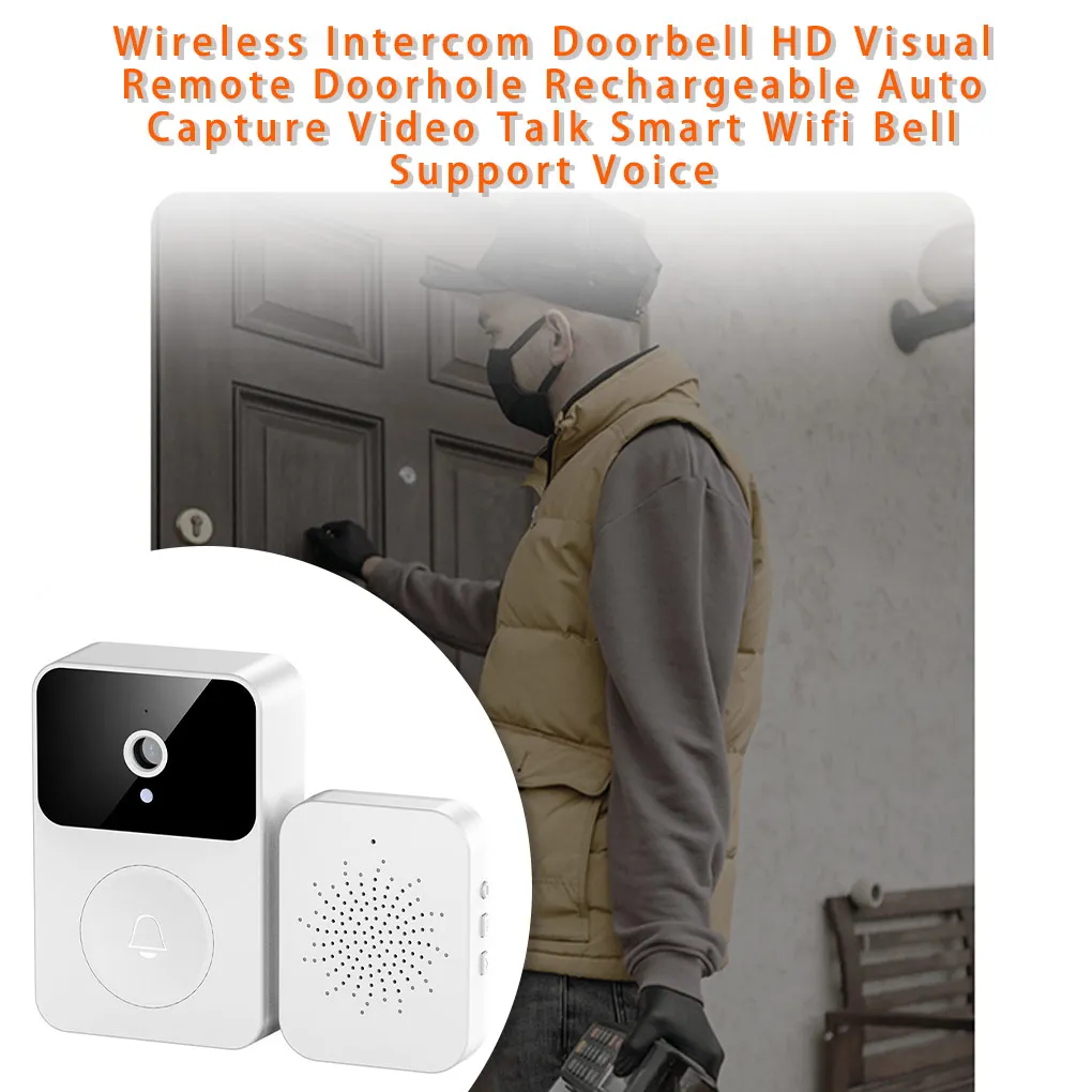 

Умный беспроводной видеодомофон, дверной звонок с дистанционным управлением, с голосовым изменением, с высоким разрешением, облачное храни...