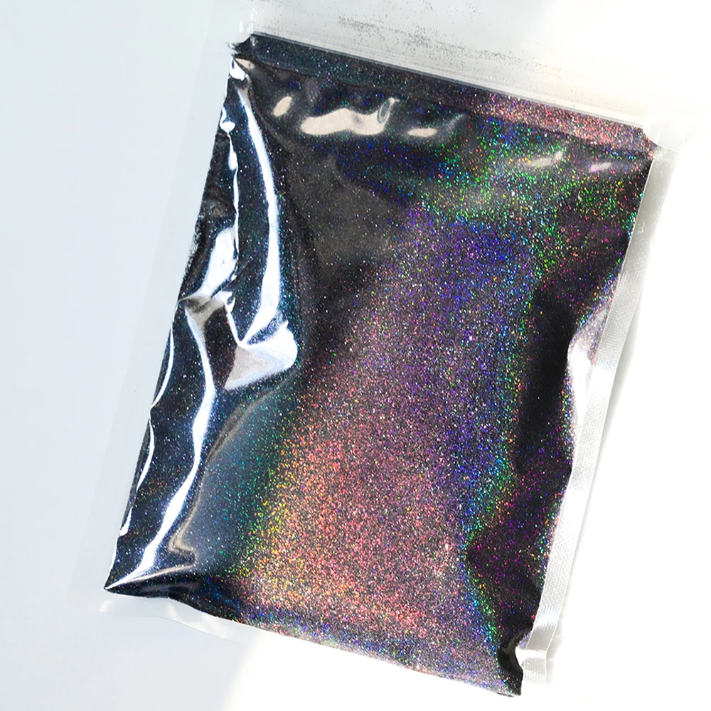 

10g Laser Glitter Nail Sugar Powder 0.2mm Ultra-fine Black&White Holographic Chrome Pigment Nail Dust DIY Manicure Decoration #R