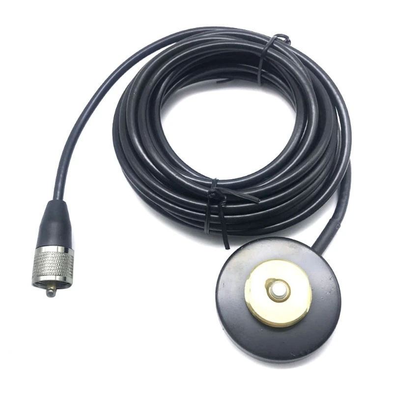 Upgraded UHF/VHF to NMO Connector Antenna Magnetic Mount Secure Adhesion Versatile Adjustability Effortless Installation