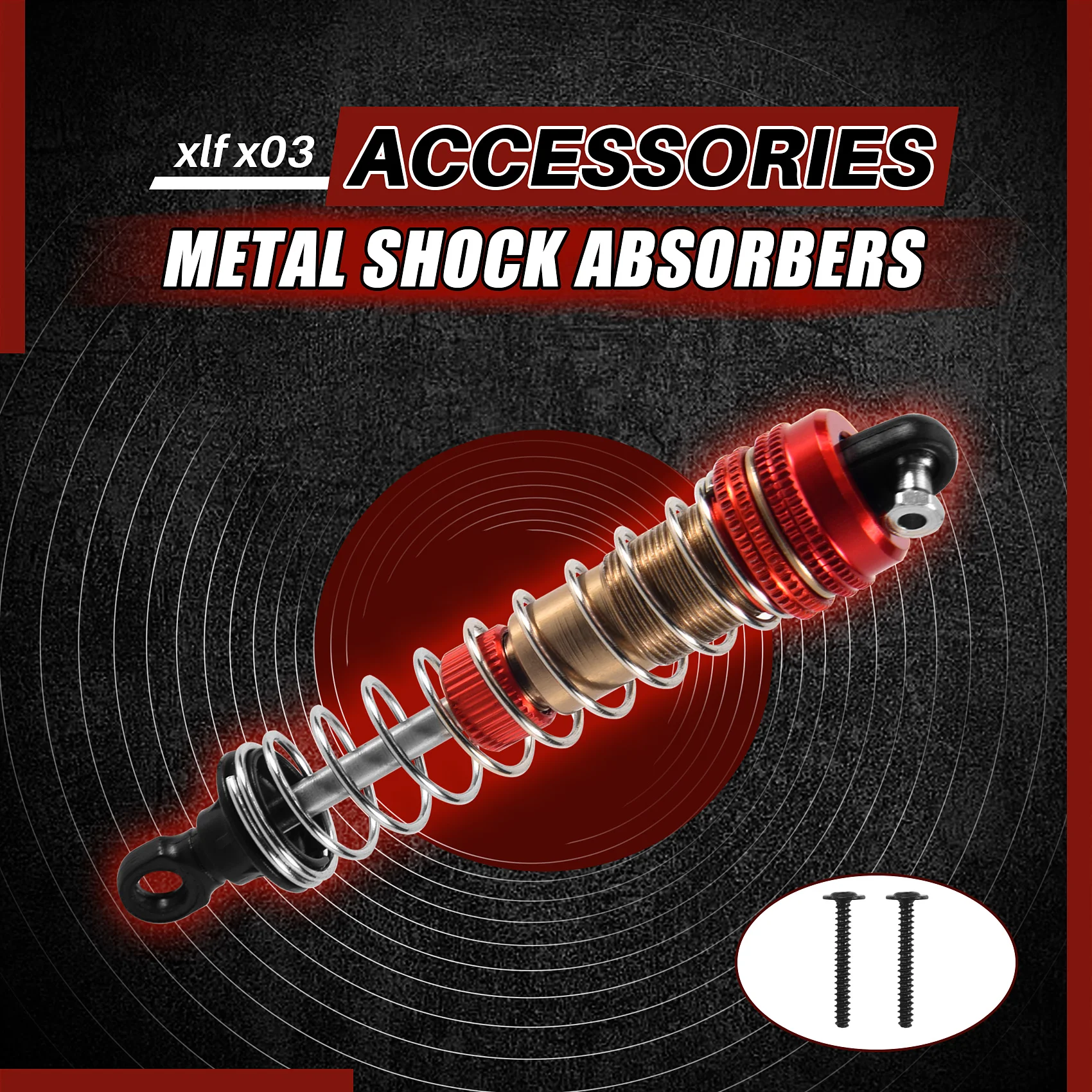 2 шт. металлические амортизаторы демпфер для XLF X03 X04 X-03 X-04 1/10 RC автомобиль грузовик