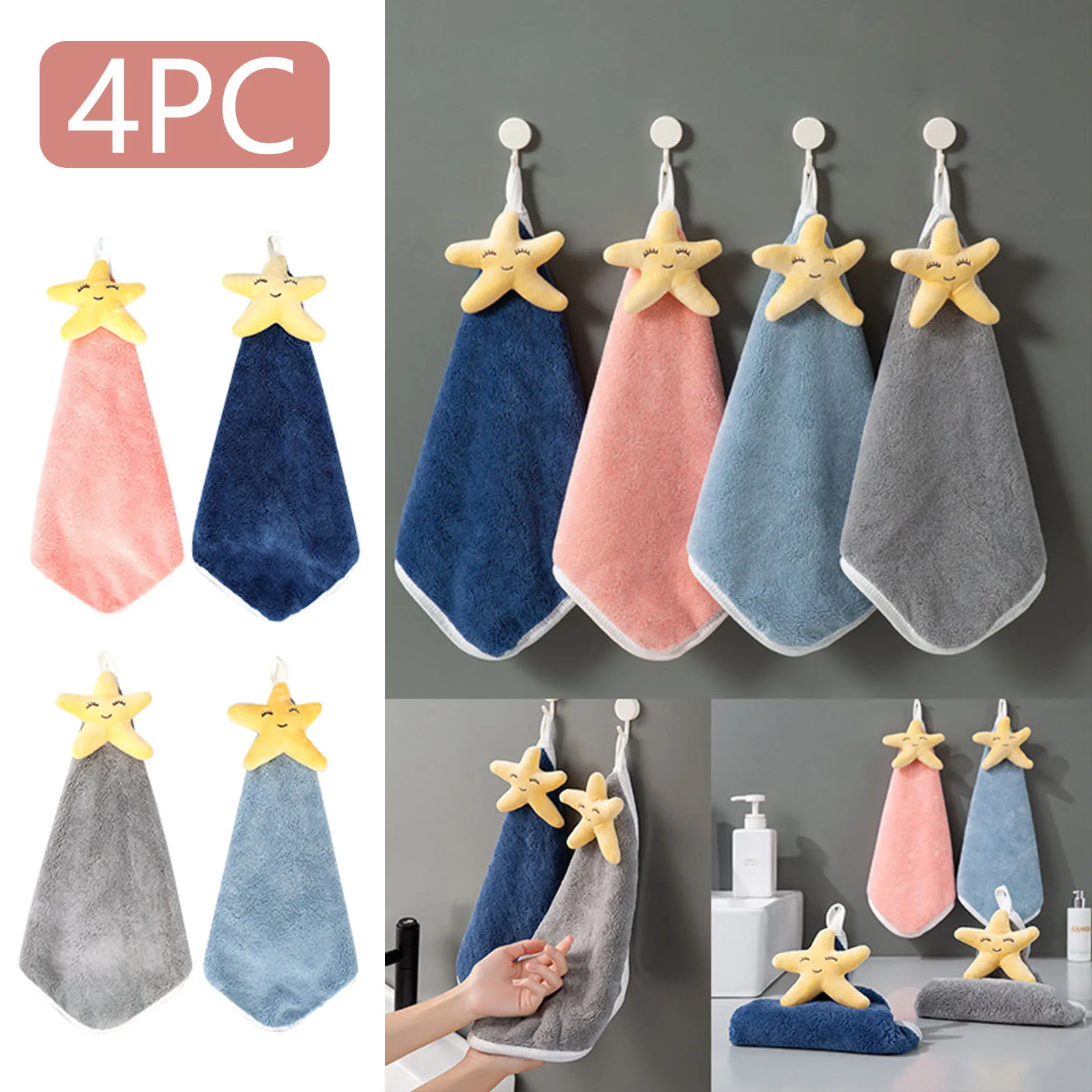 

Thickened Hand Towel Soft Absorbent Kitchen Hand Rag Bathroom Bright Red Hand Towels Yellow Hand Towel Decorative Hand Towel