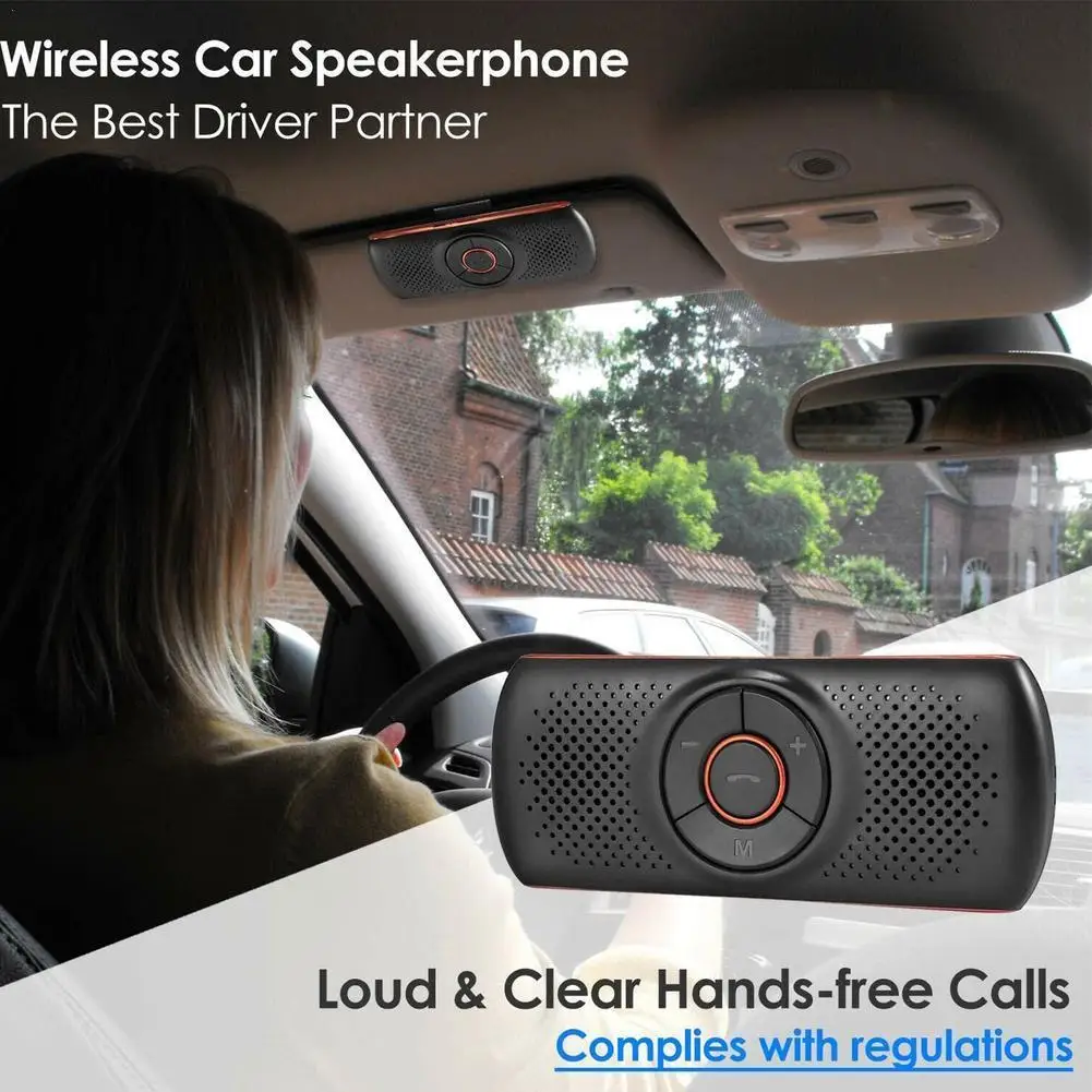 

Wireless Bluetooth Car Kit bluetooth coche Handsfree Speakerphone for Sun Visor Speaker For Phone Smartphones Car Bluetooth