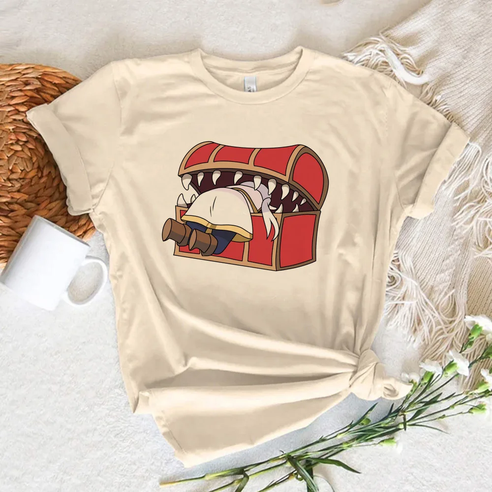 Frieren t-shirt women Classic Comfortable University Punk Grunge top tees streetwear 2000s graphic Colorful aesthetic