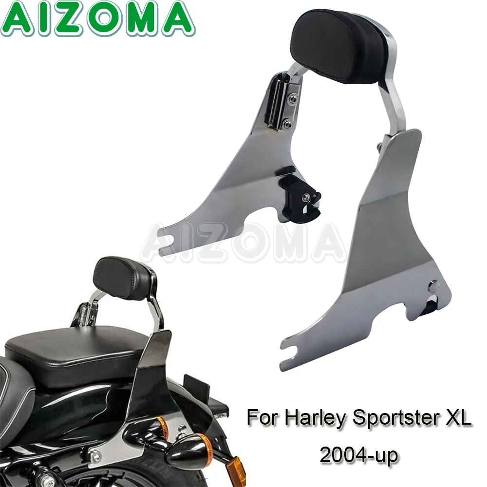 

Короткая съемная подкладка для спинки пассажира Для Harley Sportster Iron XL 883 1200 Custom SuperLow Forty Eight 2004-up