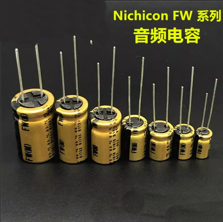 10 шт., электролитические конденсаторы серии NICHICON FW, аудио конденсатор HIFI 6,3 В 16 В 25 в 35 в 50 в 63 в 100 в 1 мкф 10 мкФ 220 мкФ 330 мкФ 470 мкФ
