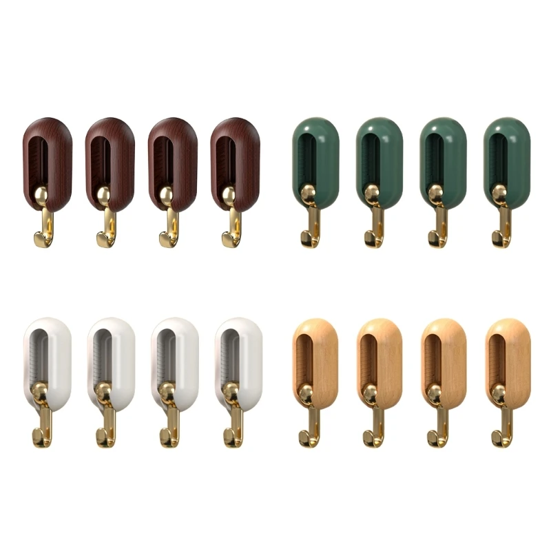 

4pcs Housekeeper On Wall Hook For Bathroom Wall-Mounted Punch-Free Wall Suction Hooks Home No Trace Clothes And Hats Hook