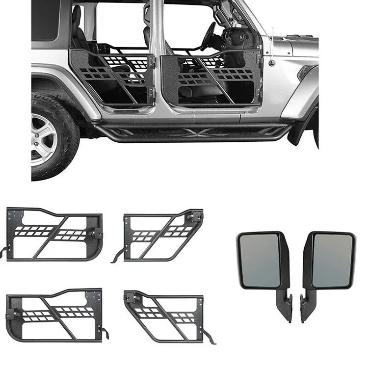 

Half Door JL JK 4 Tube Doors And Mirrors For Jeep Wrangler