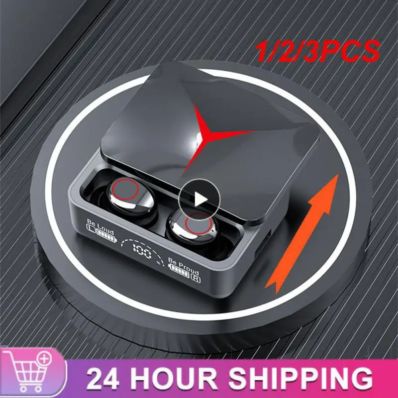 

1/2/3PCS Origianl Earphones With Mic HiFi Stereo IPX7 Waterproof Sliding Closure Wireless Headphones Fast Charging