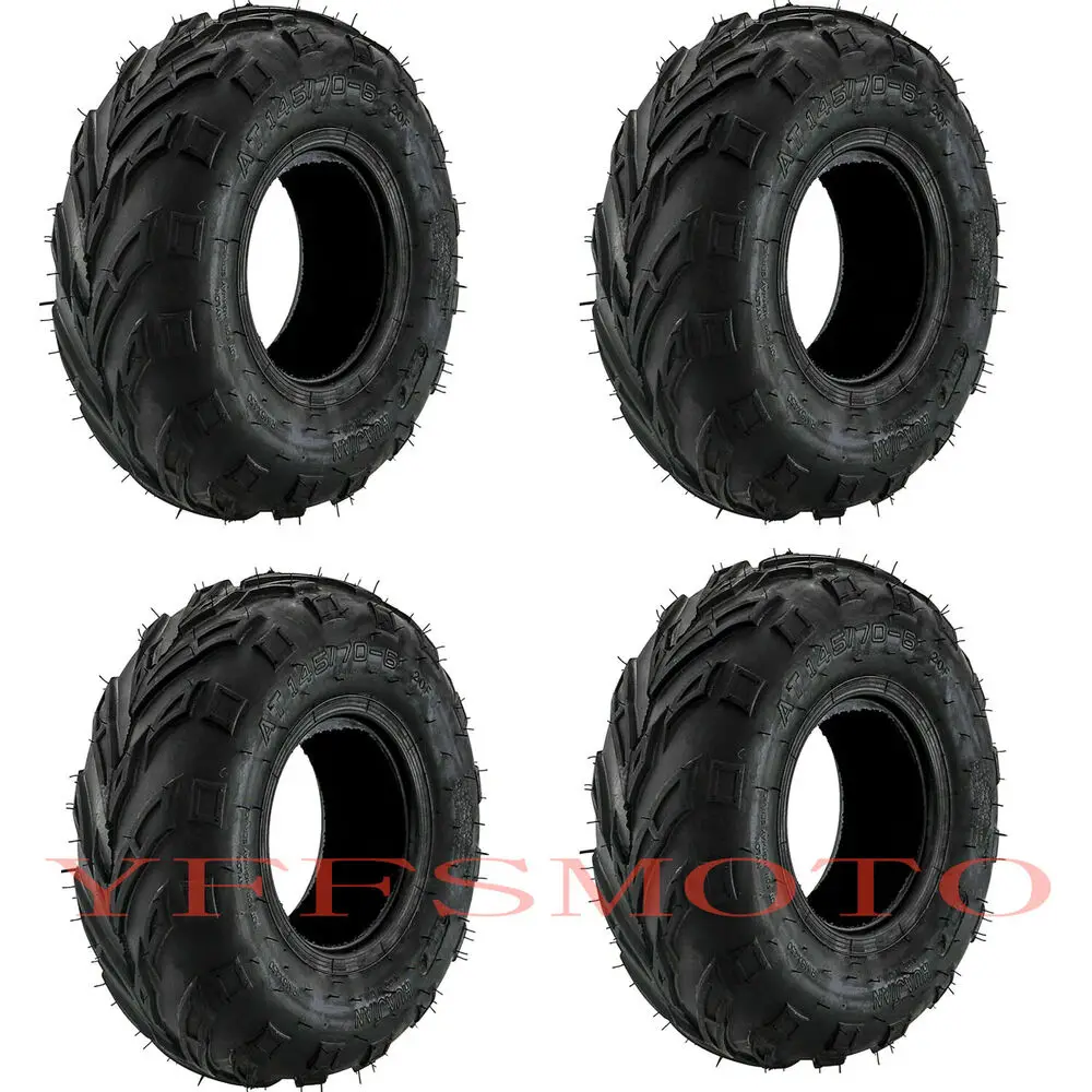 

4Pcs 145/70-6 Tyres Tires 4PR For 2 Stroke 47cc 49cc Minimoto Pocket Bike 4 Wheeler ATV Quad Go Kart