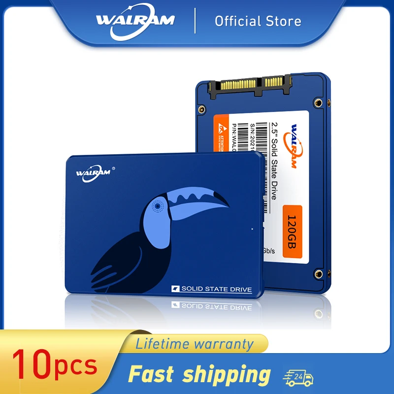Внутренний твердотельный накопитель WALRAM SSD 512 ГБ 2 5 SATA3 1 ТБ 500 Гб 256 128 120 10 шт. |