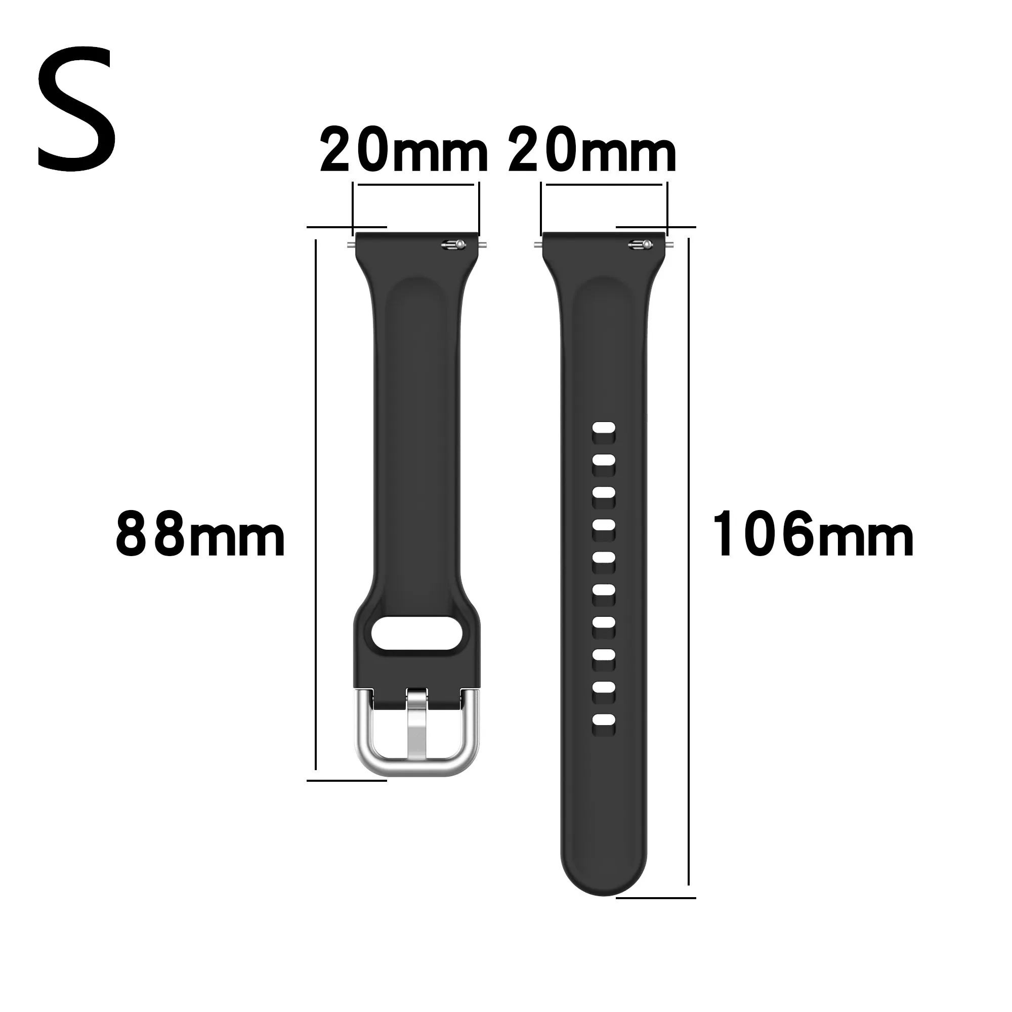 20 мм маленький поясной силиконовый ремешок для Samsung Galaxy watch 4watch 4 classicwatch 3 41 ммWatch Active 2 браслет correa (art.: 3920babd5d2ee) - 3920babd5d2ee