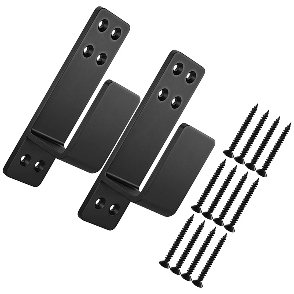 

2 Pcs Peg Hooks Safety Barricade Brackets U Shaped Heavy Duty Security Door Holder Steel Barn Hardware Kit