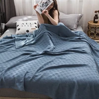 solid cotton sofa bed towel blanket soft plaid home bed cover coverlet bedspread air condition summer quilt blankets for beds