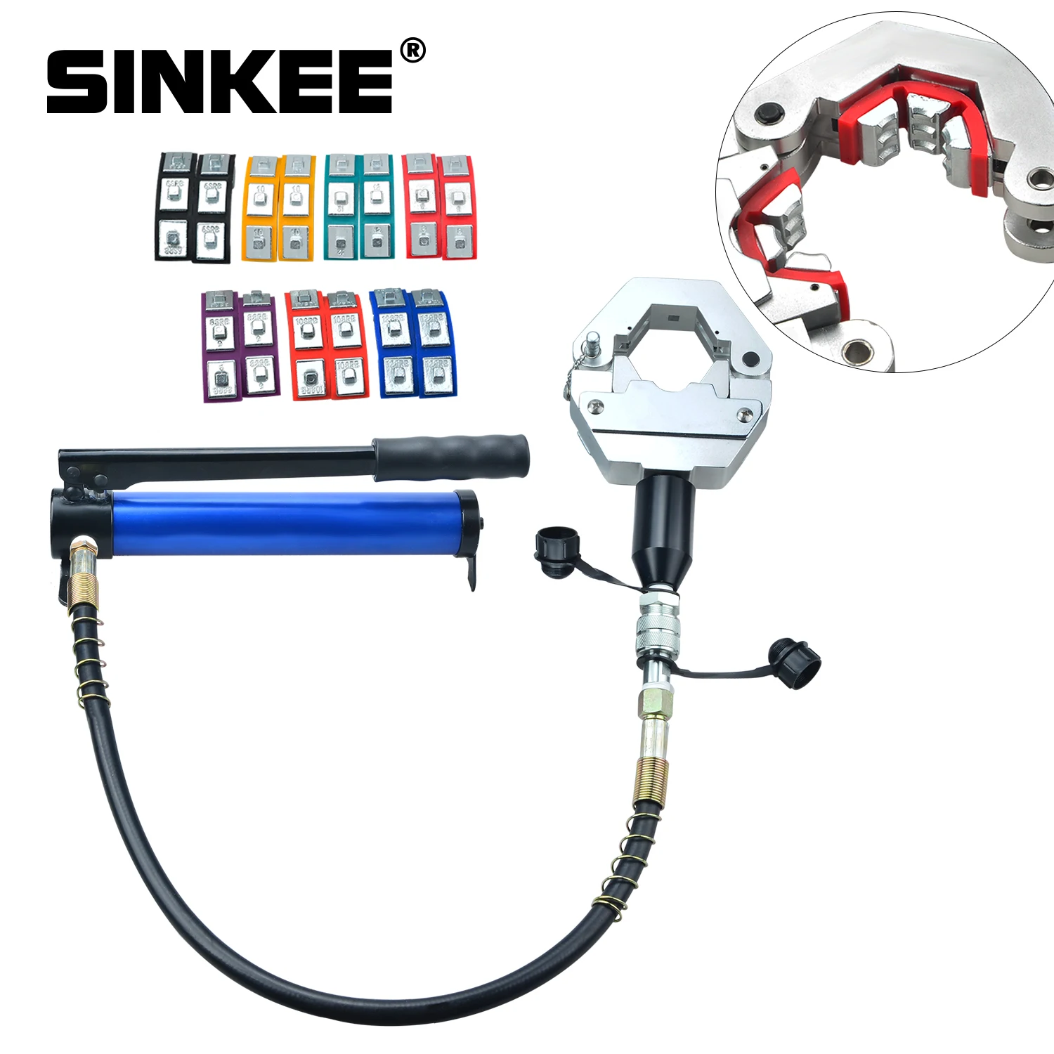 

Hydraulic Hose Crimping Tool AC Hose Crimper Kit Manual Handheld Car AC Lines