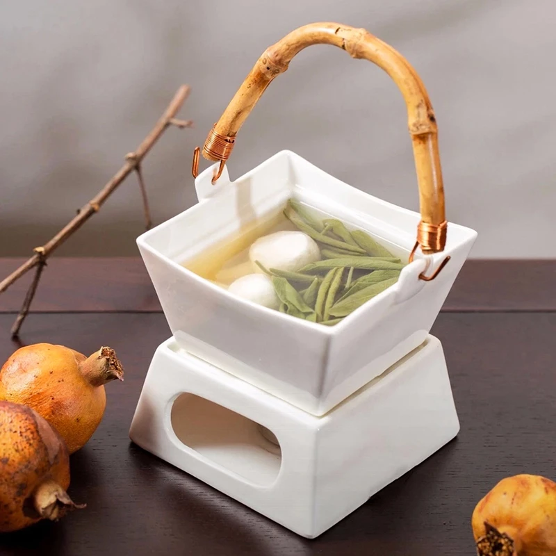 

Square candle heating furnace Stewed Shark's Fin Bowl Special tableware Plate set Dinner plates Dishes Ceramic alcohol furnace