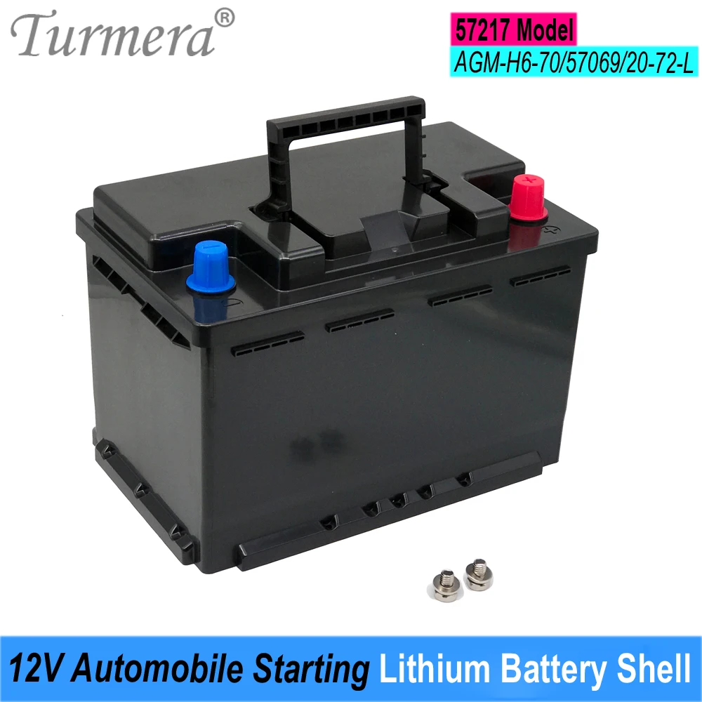 

Turmera 12V Car Battery Box 57217 Series Automobile Starting Lithium Batteries Shell for AGM H6-70 57069 Replace Lead-Acid Use
