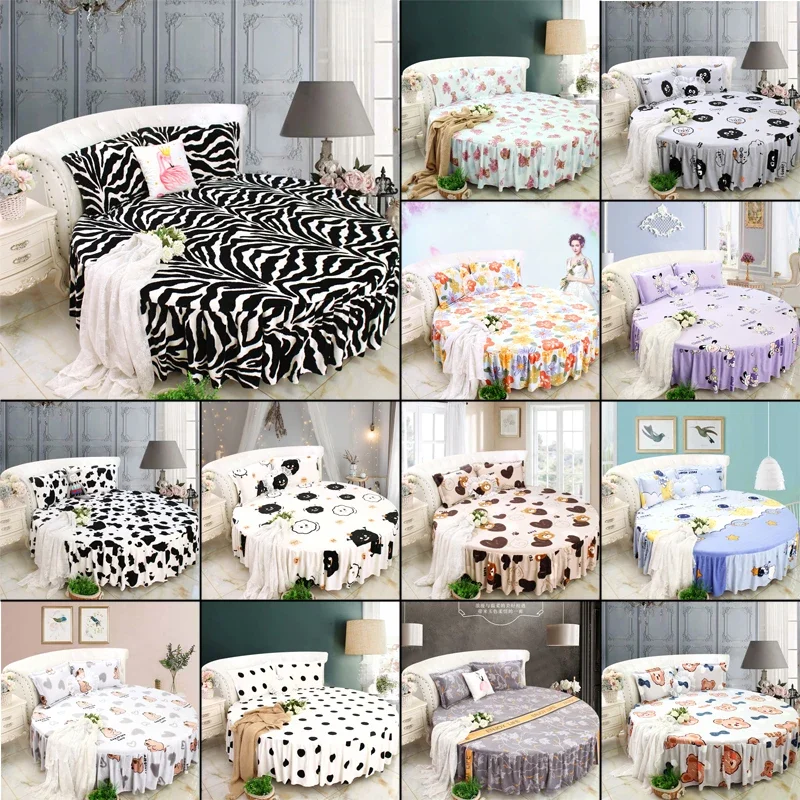 Покрывала для дома Круглый простыня 200см/220см Зимний бархат круглой кровати