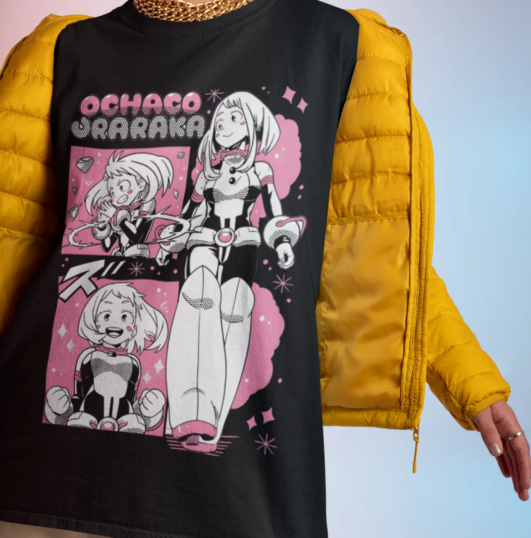 Футболка Ochaco Uraraka футболка Ochako BKNA Boku No Hero академия MHA аниме