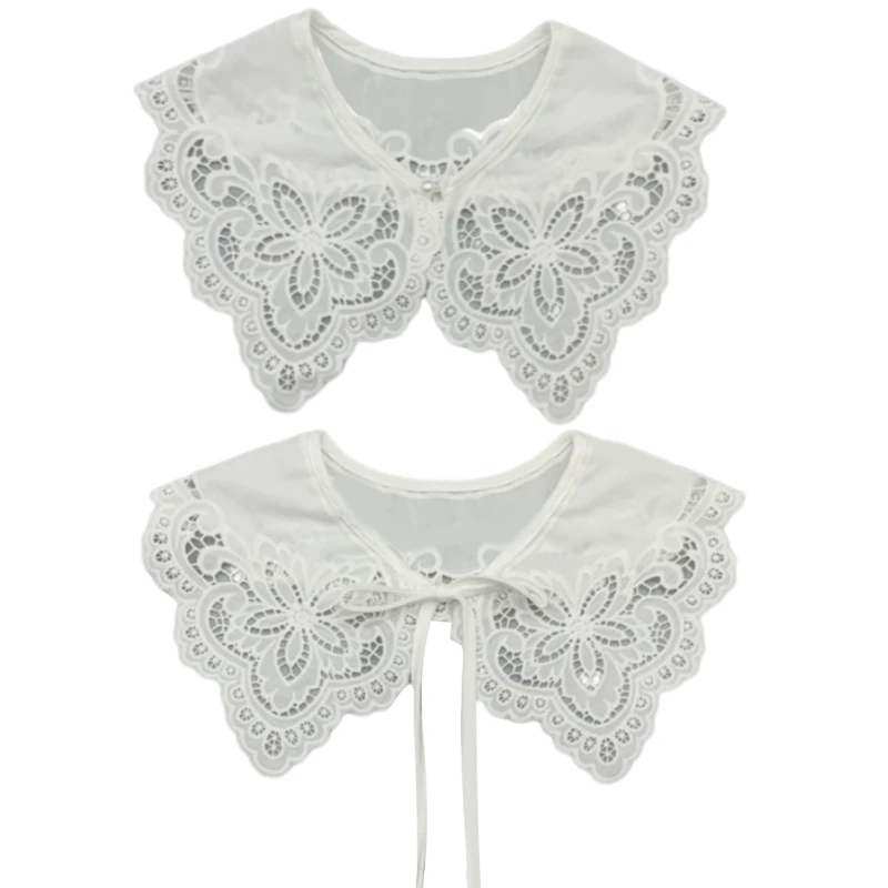 

Милый стиль, ажурная отделка, декоративный воротник, ткань, швейная аппликация, вырез «сделай сам», регулируемая веревка/пряжка