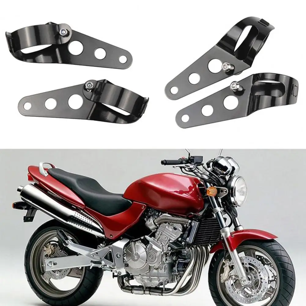

1 Pair Headlight Bracket Steady Anti-shake Stainless High Strength Anti-rust Motorcycle Headlight Holder for Motorcycle
