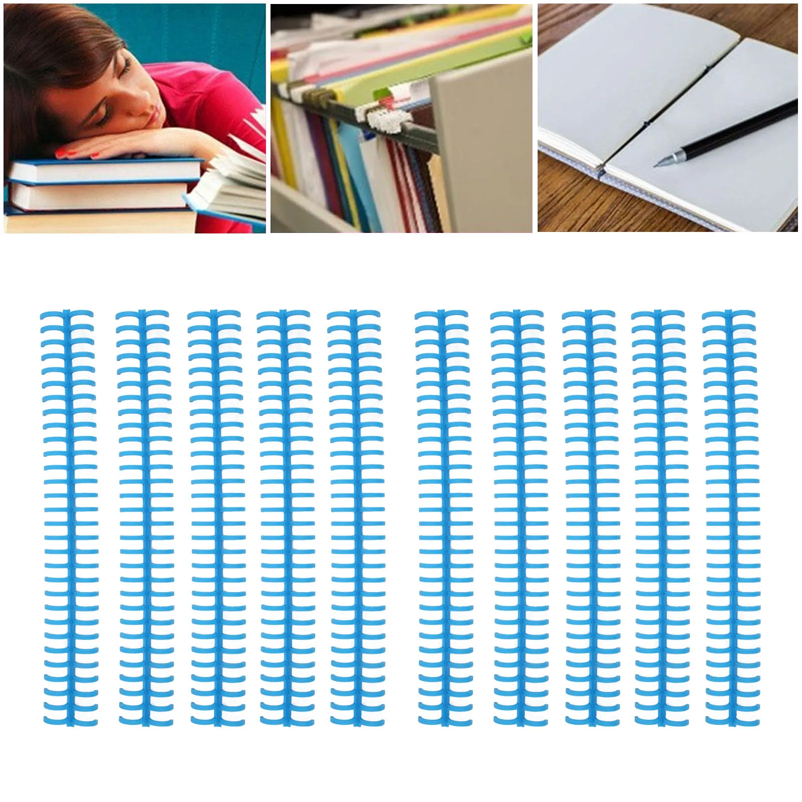 10 шт. Связывание шипов спирали катушки гребни 30 отверстий пластиковая полоса для