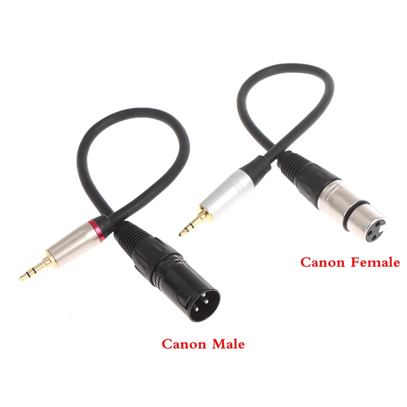 

Audio Cable Canon XLR Female/Male To 3.5 Jack Male Aux Connector Gold Plated For Instrument Guitar Mixer Amplifier Bass 30cm