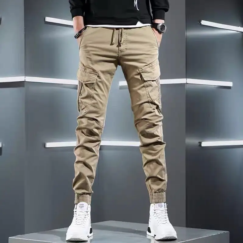 

2022 Fashion Spring Autumn Casual Pants Men Long Trousers Cargo Pants Wear-resistant Casual Straight Loose Men Pants B232