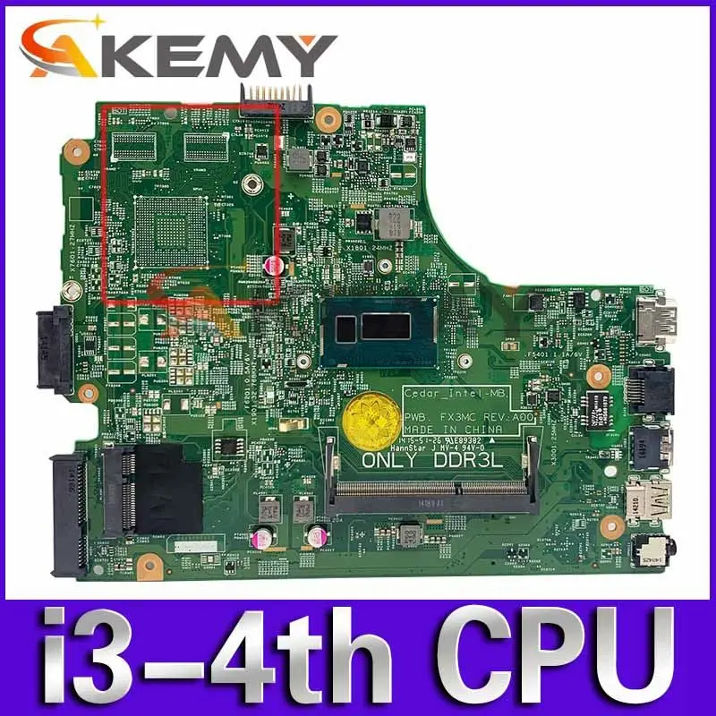 

For DELL Inspiron 3546 3549 3446 3449 i3-4th CPU VGA port Notebook Mainboard CN-01NR96 01NR96 MRF1C Laptop Motherboard