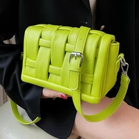 diinovivo summer crossbody bags for women woven shoulder bag small square bags female pu leather brand messenger bag whdv2143