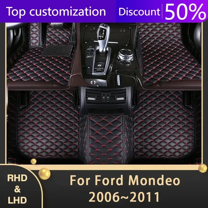 Автомобильные коврики для Ford Mondeo 2006 ~ 2011 Mk IV 3 на заказ автомобильные подушечки ног