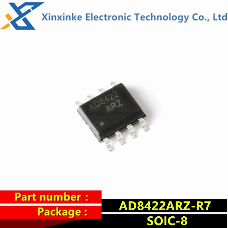 

5PCS AD8422ARZ-R7 SOIC-8 Low Power Rail-to-Rail Precision Instrumentation Amplifier Chip