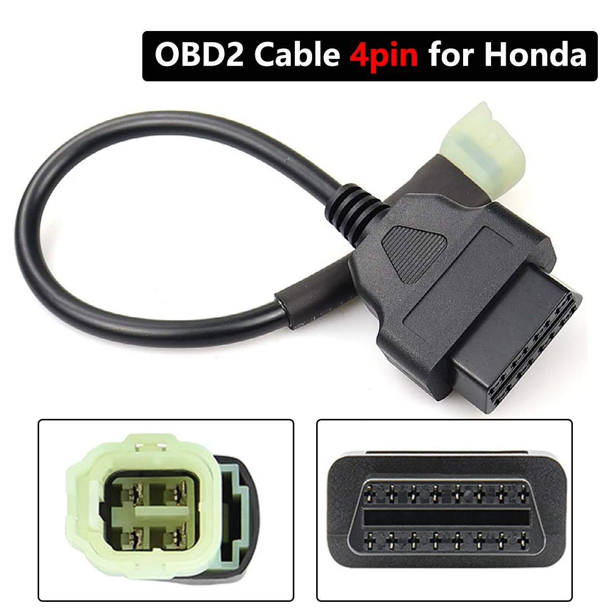 

4-контактный 6-контактный разъем OBD2 для KTM/YAMAHA/HONDA/SUZUKI/Ducati/Kawasaki, 3-контактный на 16-контактный удлинительный кабель OBD, адаптер для мотоцикла