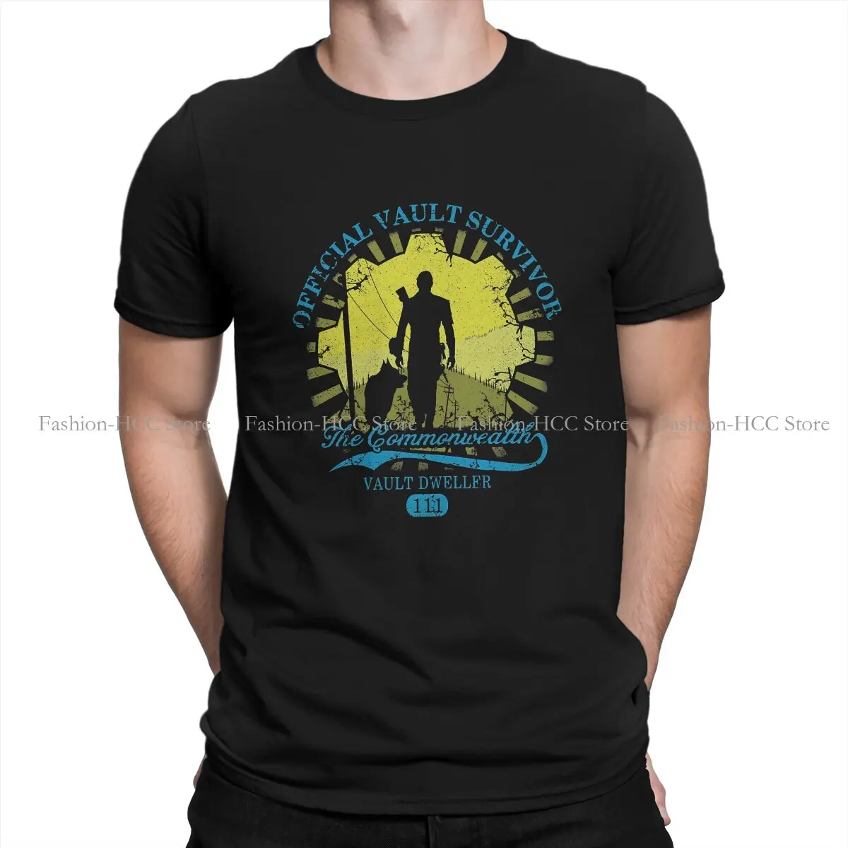 

Vault Dweller Essential Fashion Polyester TShirts Fallout Vault Boy Game Men Style Tops T Shirt Round Neck