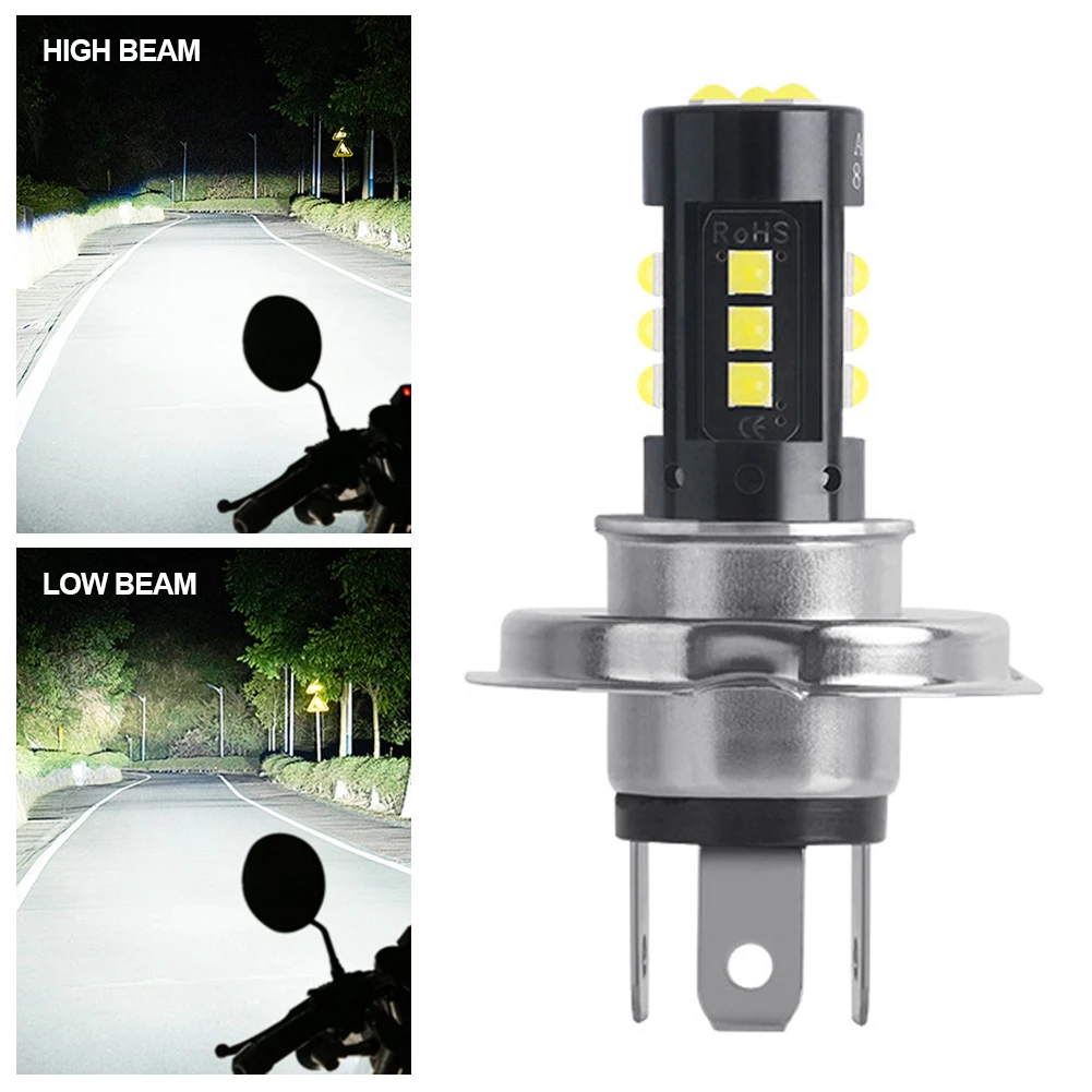 12v Fog Light H4 Ba20d P15d-h6 For Moto Scooter Tricycle