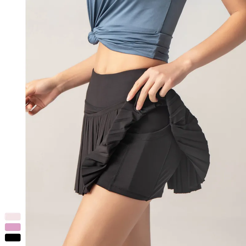 High Quality Women Sports Tennis Skirts Golf Outdoor Dress Fitness Shorts Athletic Running Short Quick Dry Skirt with Pocket