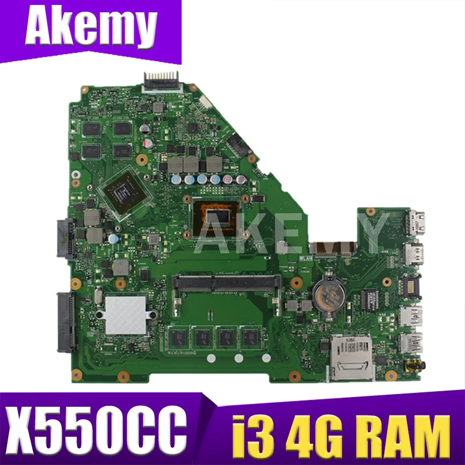 

Материнская плата XinKaidi X550CC для ноутбука ASUS A550C X550CL R510C, протестированная оригинальная материнская плата, ОЗУ 4 Гб, Процессор I3 GT710M