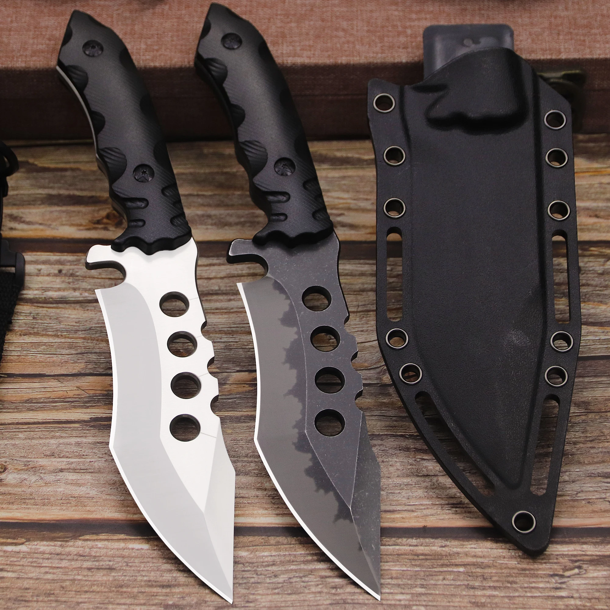 WPKOPYA USA ATS-34 Открытый охотничий прямой нож Full Tang + ножны K для спасательной защиты в