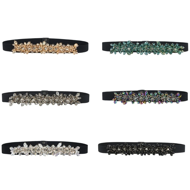 

Elastic Corset Belt Crystal Belts For Women For Evening Dresses Belt