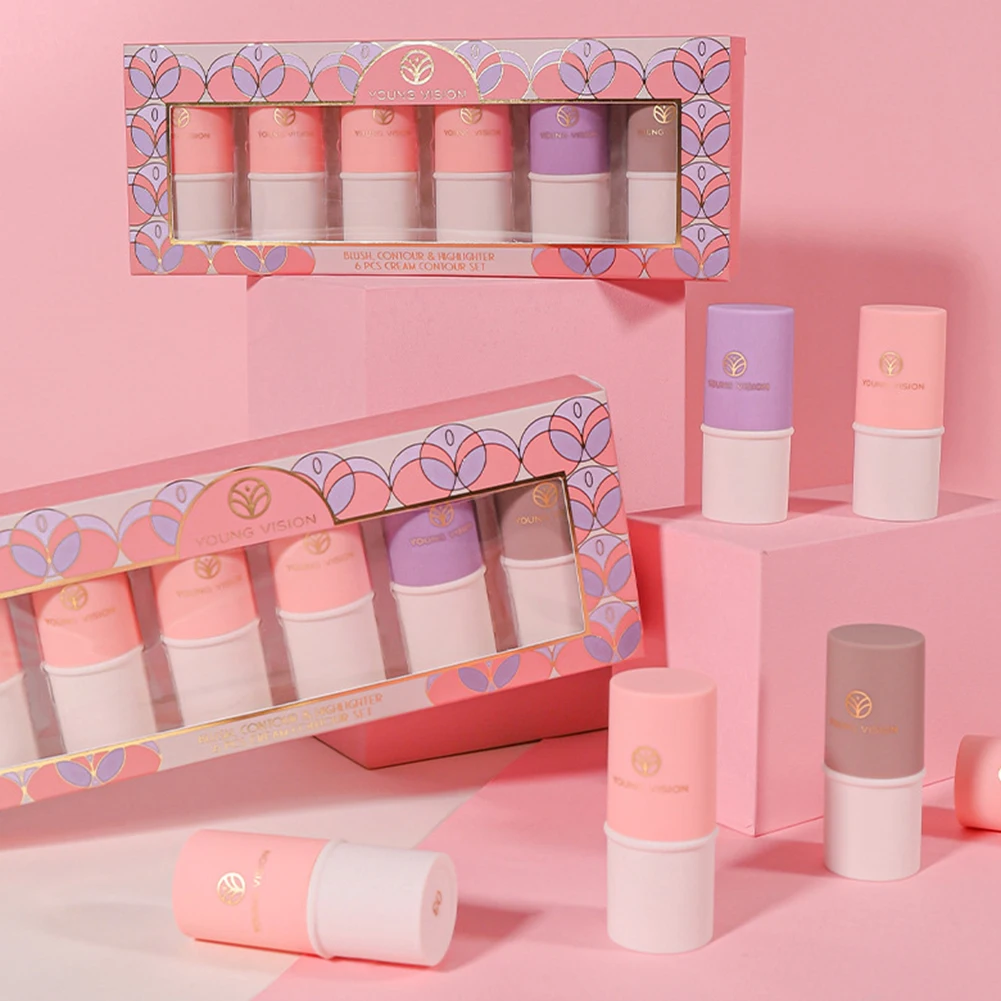 

Многофункциональный хайлайтер Макияж Румяна палочки твердые жемчужные румяна крем матовый Блестящий контур блеск для лица текстурная Кос...