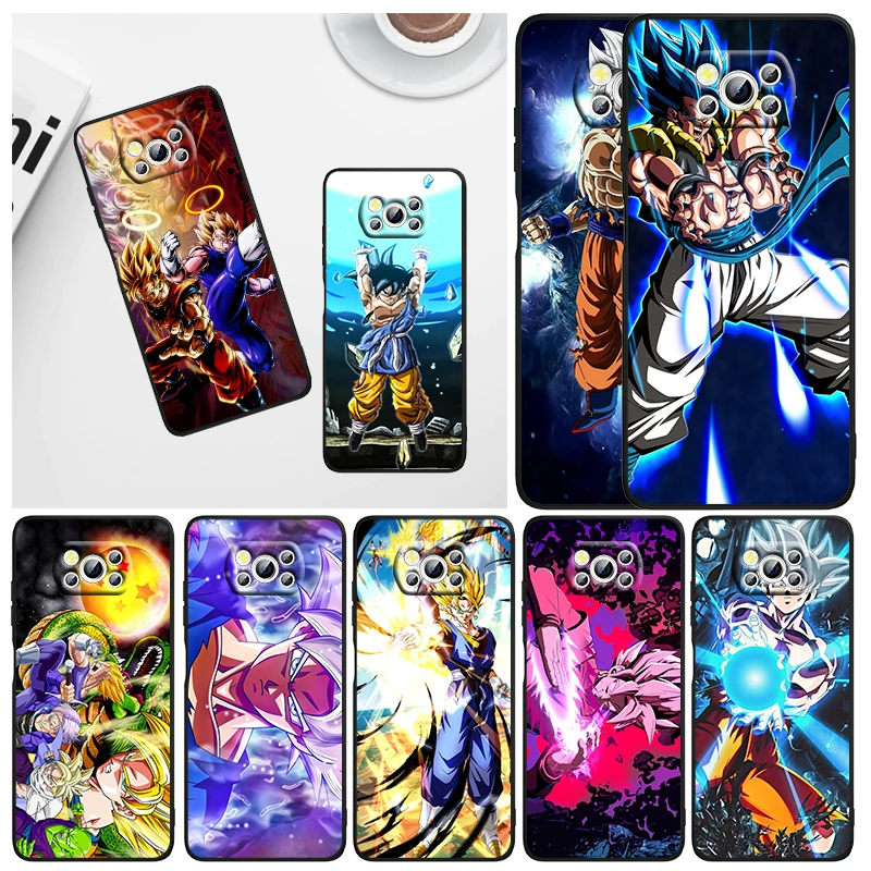 

Anime Goku Dragon Ball For Xiaomi Civi Mi Poco X3 NFC F3 GT M4 M3 M2 X2 F2 Pro C3 F1 Silicone Shell Capa Black Phone Case
