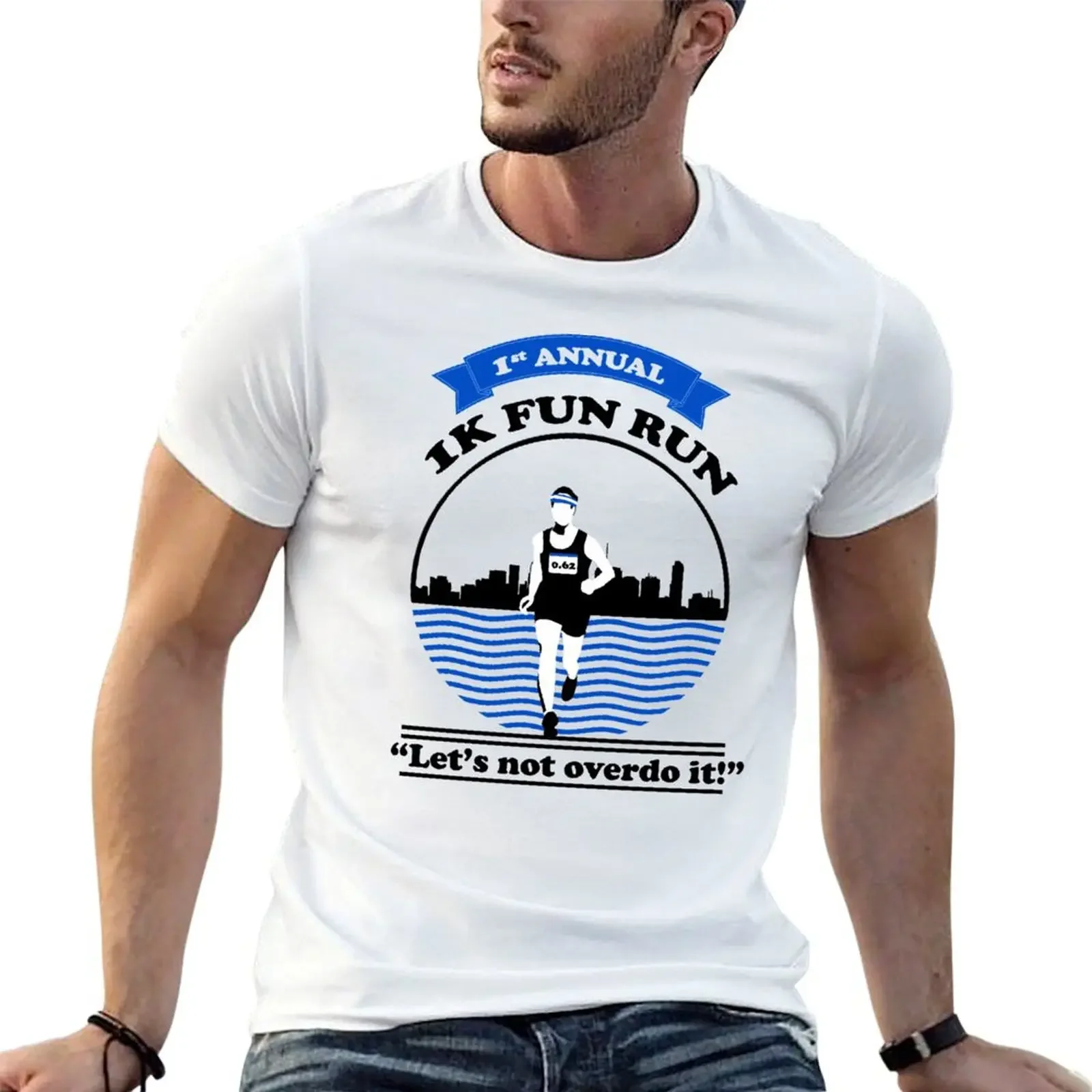 1K Fun Run футболка уличная одежда дешевые вещи топы больших размеров мужские