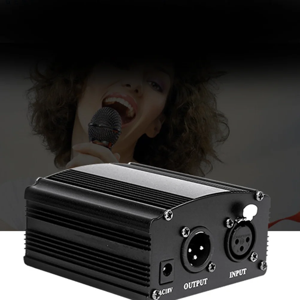 1PC Power Supply Diaphragm Power Supply Adapter Sound 48V Power Supply Adapter for Condenser Microphone Music Recording