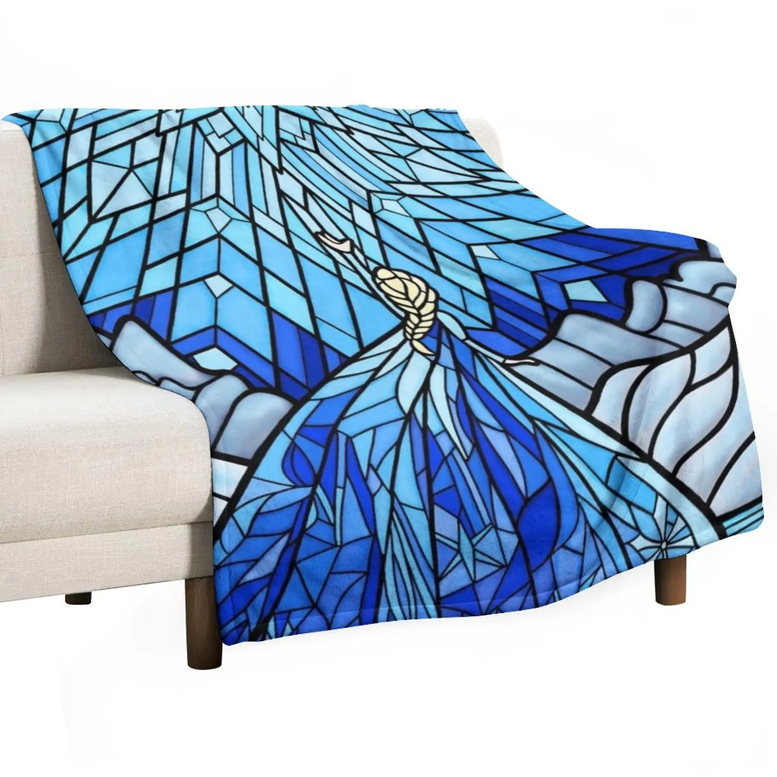 Одеяло для окон Холодное сердце фракталы в витраже тонкая кровать модные