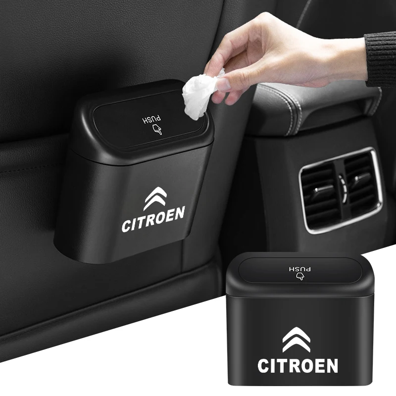 

Car Portable Trash Can Hanging Storage Box Interior Accessories For Citroen C4 C2 C5 C6 C4L CACTUS C3XR HU83/VA2 Blade CE0536