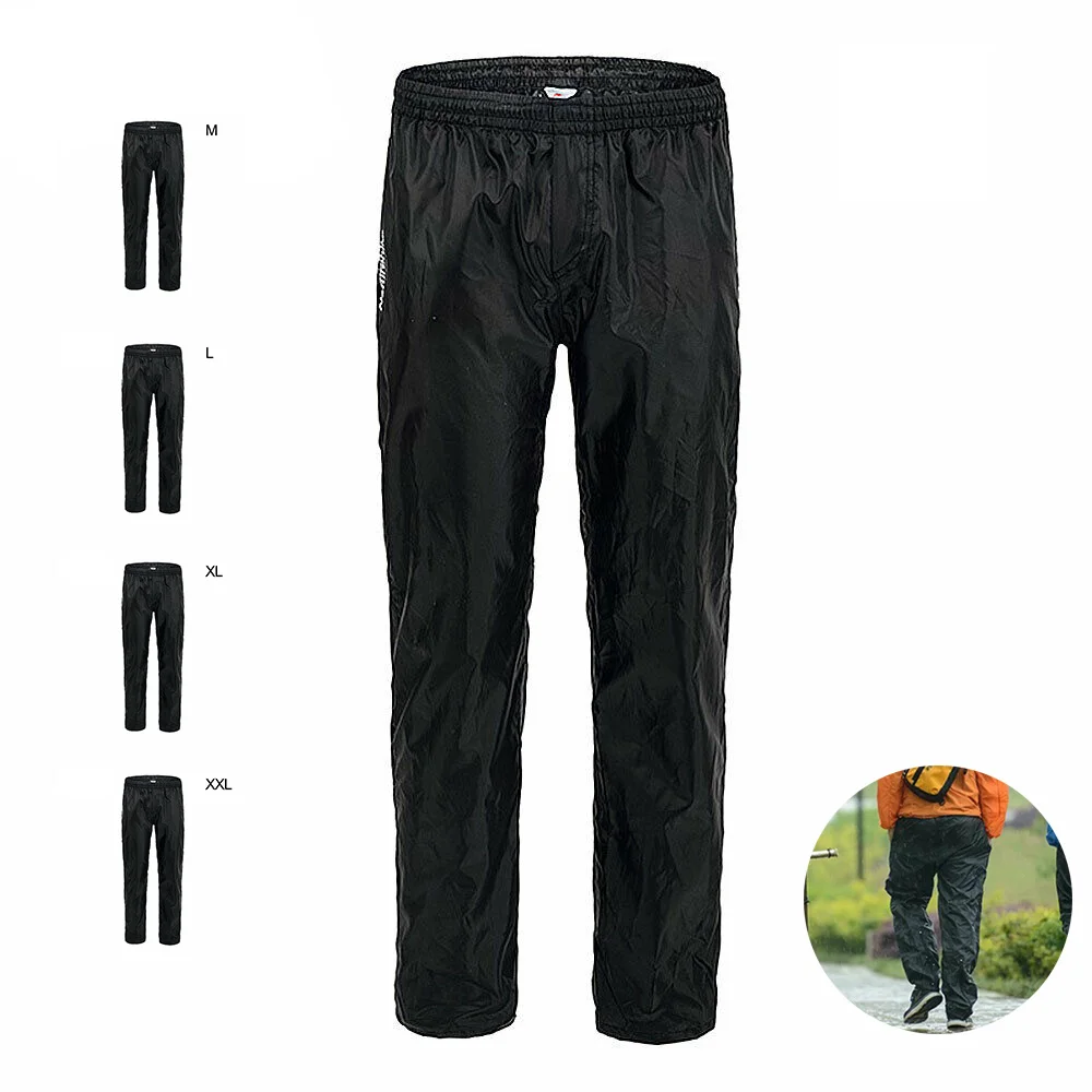 

Outdoor Winter Rainproof Folding Pants Over Trousers Men Women Waterproof Windproof Elastic-Waist Rain Pants with Double Zippers