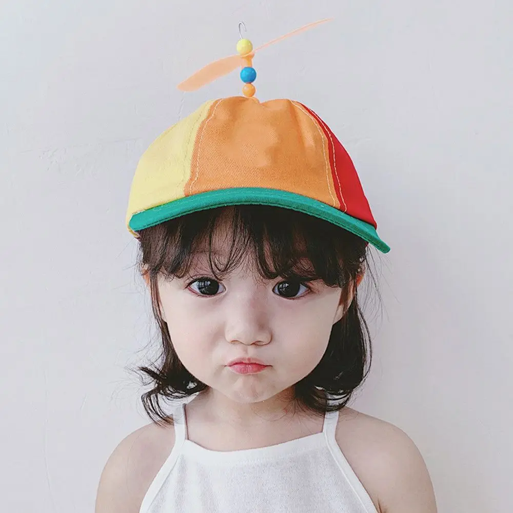 

Kids Boys Girls Funny Rainbow Helicopter Propeller Sun Cap Baseball Cap Snapback Hat Adventure Dad Hat